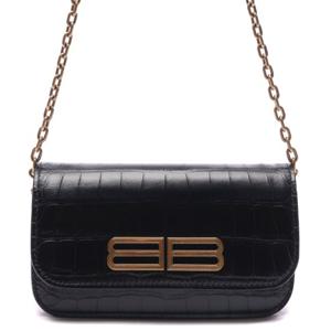 [발렌시아가] 22FW 여성 GOSSIP 크로커다일 엠보싱 크로스백 (688894_23ECM_1000_22F)
