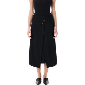 까르뱅 랩 디자인 핀 펄 스커트 6251K2124201 BLACK