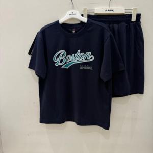 에어워크주니어 CB01 바시티 반팔티+5부바지 세트 A252B5222BN