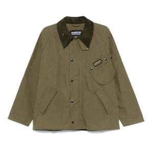 바버 코듀로이 칼라 스냅 버튼 재킷 MCA1045GN31 GN31 GREEN