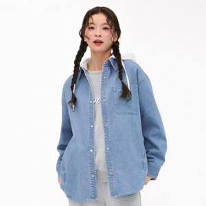 체이스컬트 HC24 여성 후드 롱 데님 셔츠 EARG5463B0D