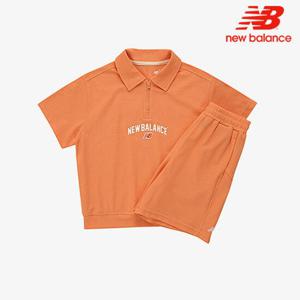 [뉴발란스]뉴발란스 키즈 카라형 반팔 스웻 셋업 NK9YE2101U-80