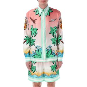 카사블랑카 컬러풀 프린트 클래식 롱 슬리브 셔츠 UMS25SH021 0