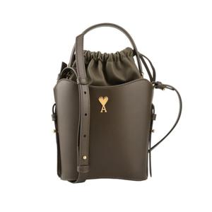 25SS 아미 ULL012 AL0104 377 가죽 파리 미니 버킷백 블랙 올리브