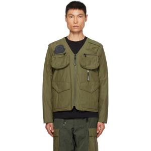 몽클레어 재킷 Moncler x Pharrell Williams 카키 메이플 다운 재킷 232171M180005