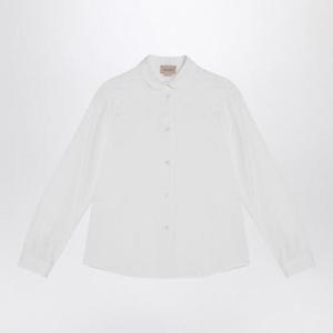 GUCCI GG 패턴이 들어간 화이트 옥스포드 코튼 셔츠 793093XWA2Q/XH_GUC-9011