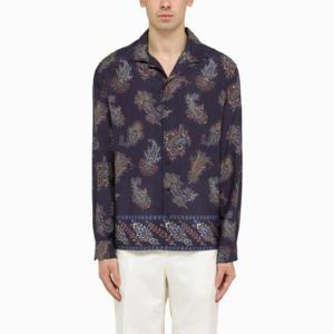 ETRO 페이즐리 패턴이 들어간 블루 볼링 셔츠 MRIC001499SPE45/XG_ETRO-X0883