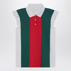 GUCCI White polo shirt with Web ribbon 808697XJGZ1/Q_GUC-9250