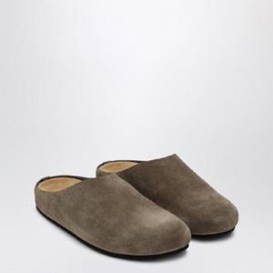 THE ROW Light brown suede mule Hugo F1486L25/Q_THERO-ASH