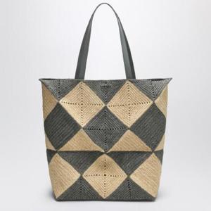 LOEWE Puzzle Fold Tote XL natural/grey raffia bag B779Q18X47NF/Q_LOEW-4958