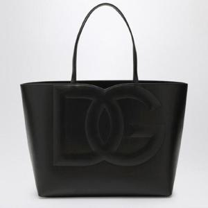 DOLCE&GABBANA DG 로고 블랙 가죽 미디엄 토트백 BB7338AW576/Q_DOLCE-80999