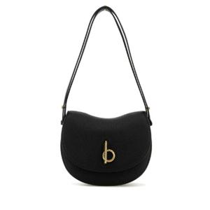 BURBERRY 블랙 가죽 스몰 흔들말 숄더백 8097223 A1189