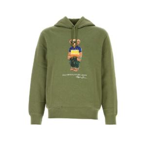 POLO RALPH LAUREN 아미 그린 코튼 블렌드 스웨트셔츠 710973147 001