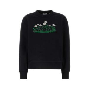 BURBERRY 블랙 코튼 스웨트셔츠 8104900 A1189