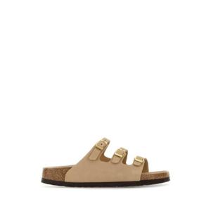 BIRKENSTOCK Beige leather Florida slippers 1029480 SANDCASTLE