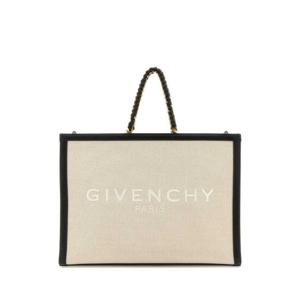 GIVENCHY 투톤 캔버스 &  가죽 미디엄 G-토트 핸드백 BB50Z3B21P 257