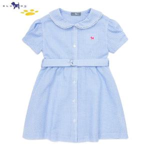블루독베이비[hu] 25.SS BL)깅엄체크미디드레스B  45319-400-02 유아원피스 체크원피스 여름원피스