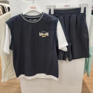 소이 HC22 5부 조끼티 쿨 바지 셋트 25M1707-25M1708