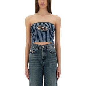 디젤 반팔 티셔츠 A05770 0HEAS81E DENIM