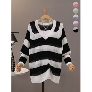 [모노시크]마이타 부클 단가라 V넥 5Color 니트_MNKT176