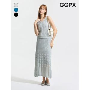 [GGPX]다이아 펀칭 니트 짜임 투피스 (GP5ST006F)