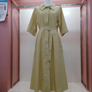 Latium HC06 앞오픈 7부반팔 주머니 카라 벨티드 세미 정장 데이 원피스 T2523op14Y