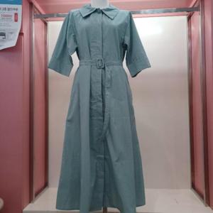 Latium HC06 앞오픈 7부반팔 주머니 카라 벨티드 세미 정장 데이 원피스 T2523op14M