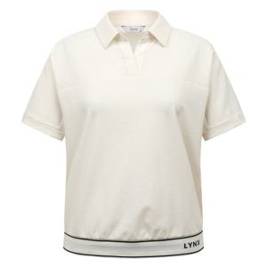 [링스] [25SS] 여성 우븐배색 셔링 반소매 티셔츠 L21E2TO357_IV