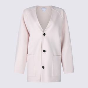 보테가베네타 라이트 핑크 버튼 클로저 코트 836337 V3OO05974