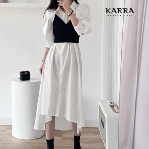 [카라]KARRA (77까지)데이트플레어뷔스티에원피스_A4S0268