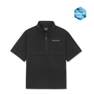 디스커버리 키즈 프레시벤트 경량 우븐 하이넥 트레이닝 반팔 아노락 DKTR78053-BKS