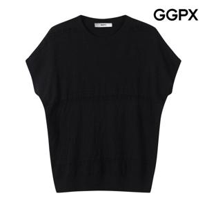 GGPX  펀칭 디테일 돌먼 슬리브 니트 (GP5KP024F)