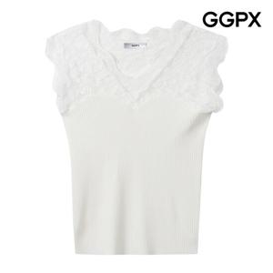 GGPX  숄더 레이스 섹시 골지 민소매 니트 (GP5KP022F)