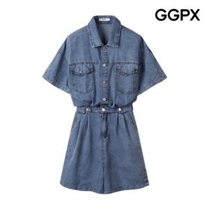GGPX  캐주얼 데님 숏 점프수트 (GP5OP044F)