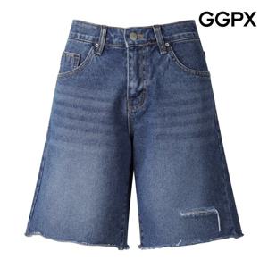 GGPX  컷팅 버뮤다 데님 팬츠 (GP5PT022F)