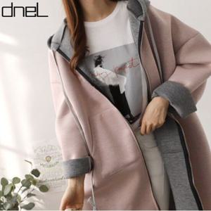 [드넬][드넬]배색후드롱집업DJ11264A