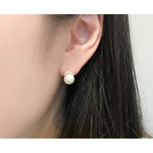 미니골드 14K 어도러블 진주 귀걸이(스와진주) ENOM4030