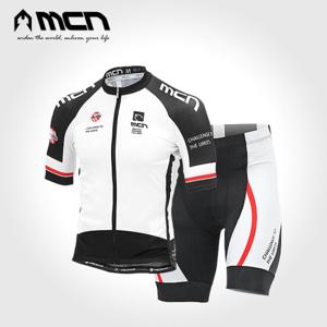 MCN 여름 자전거의류세트 이녹스화이트 반팔 4부바지