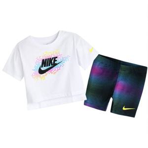 [나이키 키즈] 나이키걸즈AOP바이크쇼츠세트 (베이비)(A232ST867P)