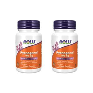 2개X  나우푸드  피크노제놀  100mg  비타민  60캡슐