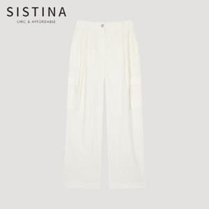 [SISTINA] 인기 코튼 투턱 카고 팬츠_AWWSLO21120_IV