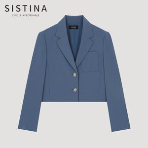 [SISTINA] 인기 투버튼 크롭 셋업 자켓_AWSJKO21040_DL