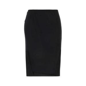 베르사체 여성 블랙 Stretch 울 미디 스커트 10157041A04649 1B000