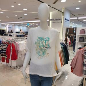 [올리비아하슬러]원포인트프린트티셔츠OHDMTS122WH