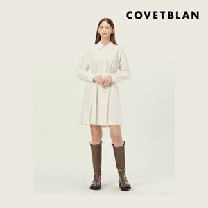 [코벳블랑]오버핏 셔츠 벨티드 원피스(V226MOP114W)