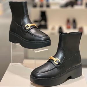 핏플랍24FW F-루마 웨지 여성 청키 앵클 부츠 FFSO4F621BK 블랙