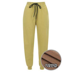 [샵앤]여성 방한 양기모 썸 국산 트레이닝 조거 팬츠N WG-WPT-20195-머스터드