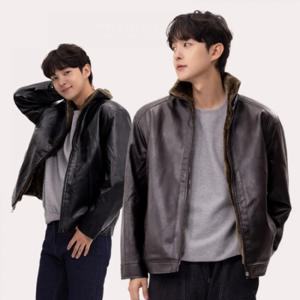 [리빌모아]겨울 남자 기모 가죽 레더 무스탕 자켓 DMES-JKW-STS1