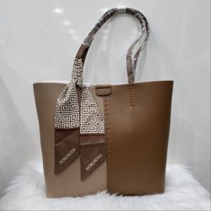 [몽크로스]클래식 심플 투앤원 쇼퍼 숄더백 WT68882 BROWN