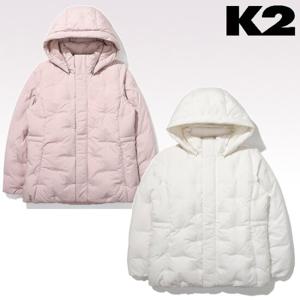 [K2] KWW22520 여성 SOFLEX 자수 다운 구스 숏패딩